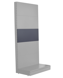 Tył metalowy system mega plecy regału H400 L1250