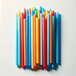 Słomki do granity mix kolorów 500szt