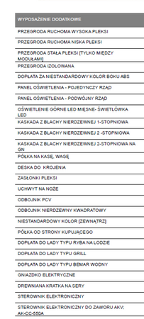 Lada chłodnicza LCP PEGAS SPH INT45 Narożnik Wew.