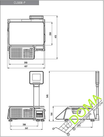 Waga drukująca etykiety CAS CL3000 15B