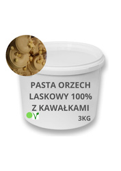 PASTA ORZECH LASKOWY Z KAWAŁKAMI ORZECHÓW 3KG
