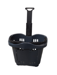 Koszyk sklepowy 43l z rączką teleskopową KOLORY