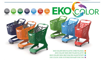 Wózek sklepowy Mini 80L Eko Color - 10 SZTUK!