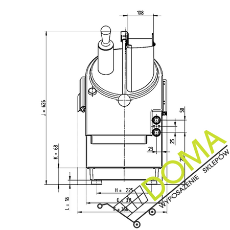 Szatkownica do warzyw MKJ3-250.1 CE (400V) MA-GA