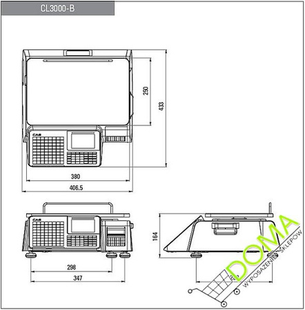 Waga drukująca etykiety CAS CL3000 15B