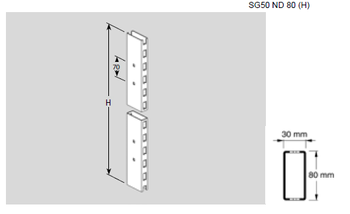 Słup 3x3 do regału metalowego MODERN-EXPO H210 RAL7016