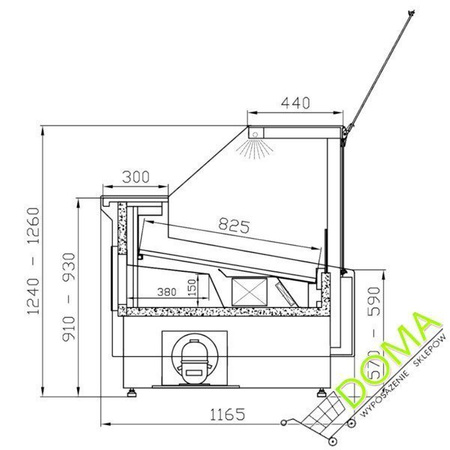 Witryna lada chłodnicza CARMEN WCh-8/1 LS-080 1330