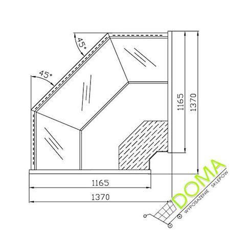 Witryna lada chłodnicza CARMEN WCh-8/1 LS-080 NZ AG.W 1370