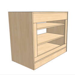 Lada sklepowa, sprzedażowa przeszklona z półkami i z blatem