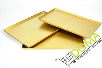 Taca wystawowa aluminiowa 60x40x2cm ZŁOTA