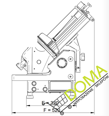 Krajalnica półautomatyczna A2-812T (TEFLON) do sera MA-GA