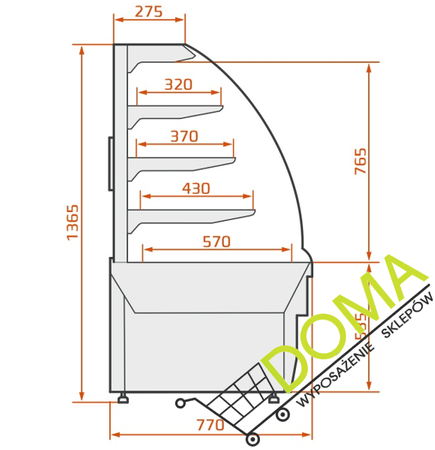 Witryna cukiernicza LCC Carina 02 600mm