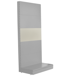 Tył metalowy system mega plecy regału H400 L1250