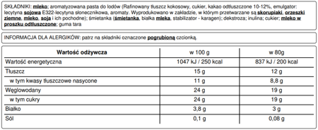 Lody Straciatella Polski Lód - kuweta Pozzetti