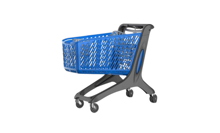Wózek sklepowy Rabtrolley MAXI Eko 210L - niebieski