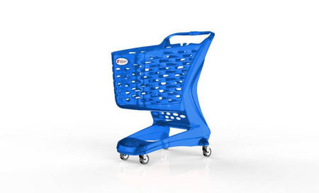 Wózek sklepowy Rabtrolley MINI Glamour 80L - niebieski